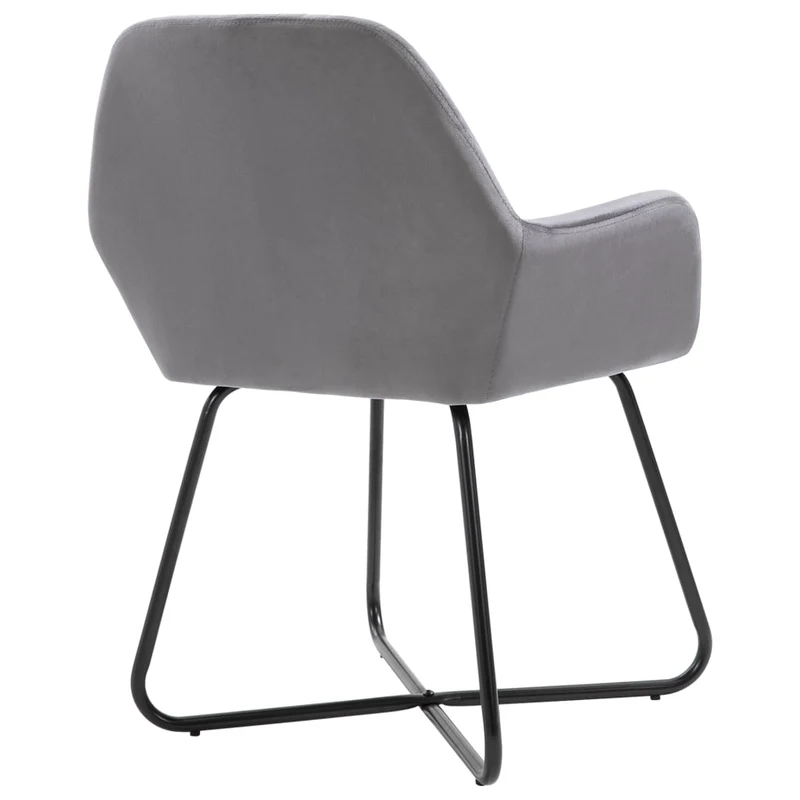 Lot de 2 chaises de salle à manger cuisine design moderne velours gris CDS020620