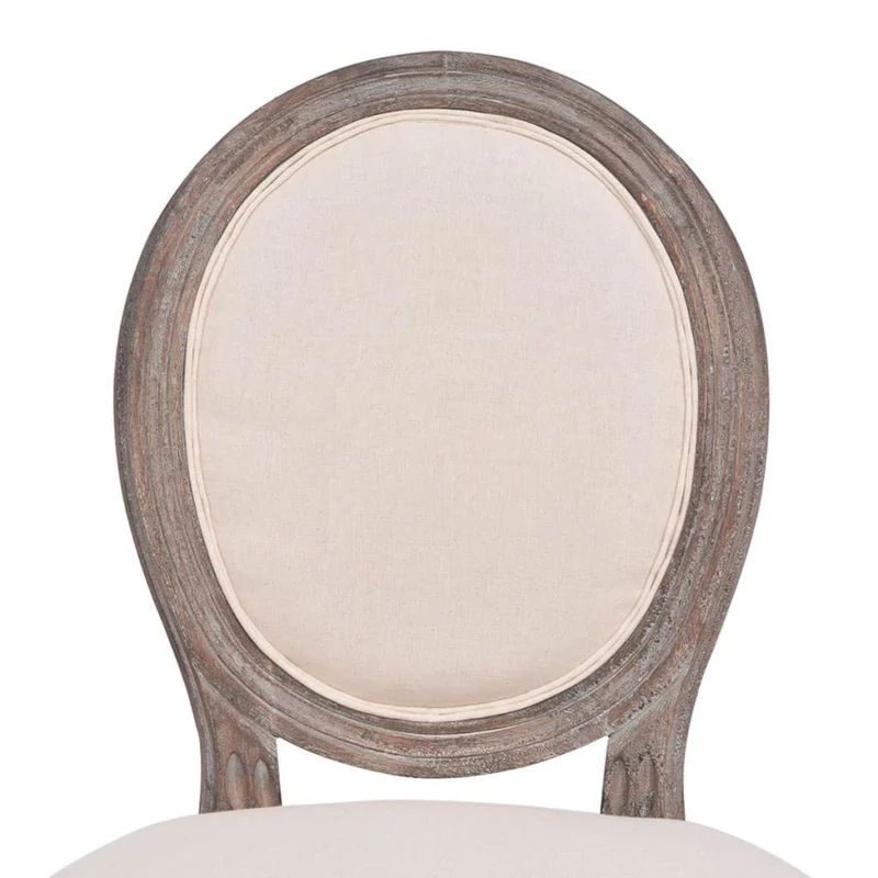 Lot de 4 chaises de salle à manger cuisine design classique en tissu crème CDS021469