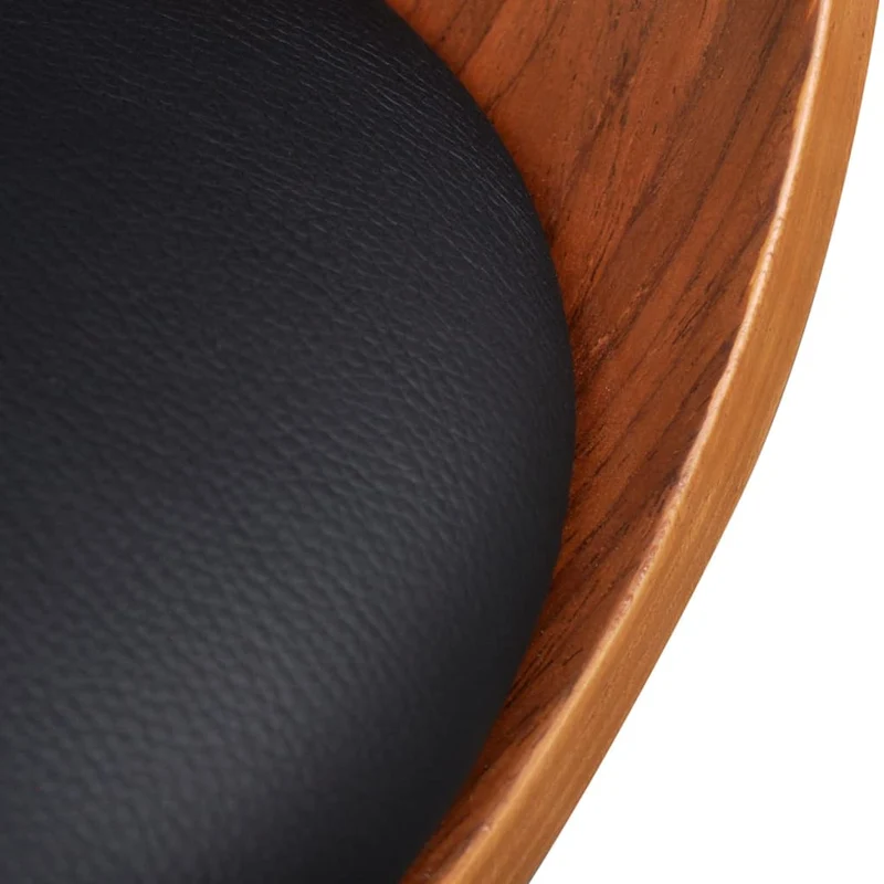 Chaise de salle à manger confort optimal bois courbé et synthétique noir CDS020018