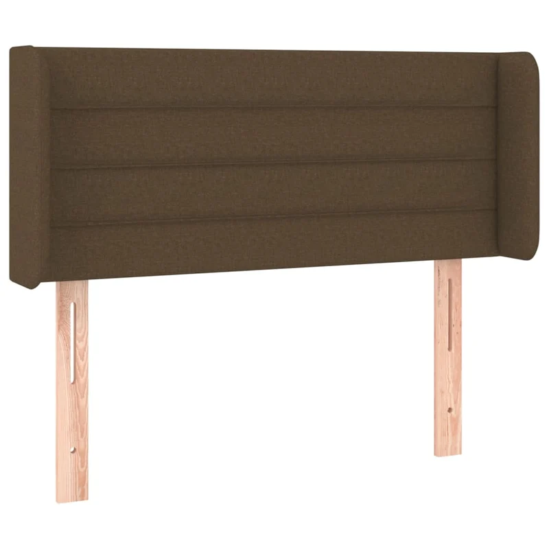 Tête de lit accessoire couchage chambre à coucher meuble à LED 103 x 16 x 78/88 cm tissu marron foncé TDL0200885