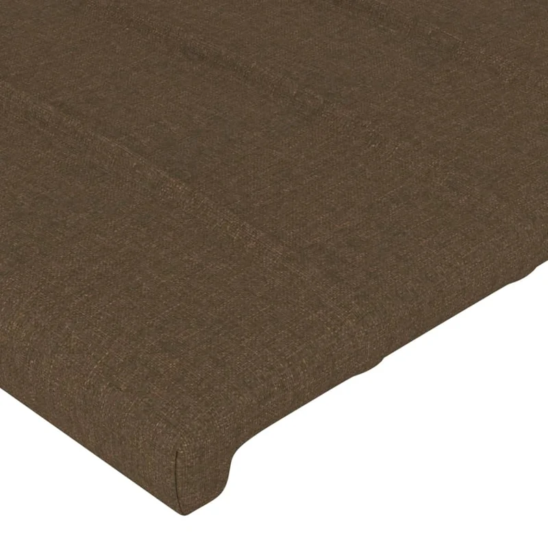 Tête de lit accessoire couchage chambre à coucher meuble à LED 103 x 16 x 78/88 cm tissu marron foncé TDL0200884