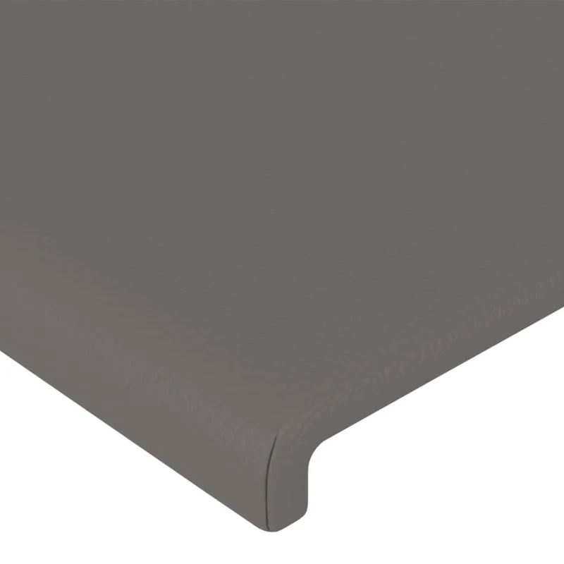 Tête de lit accessoire couchage chambre à coucher meuble avec rebord latéral 183 x 16 x 78/88 cm synthétique gris TDL0205350