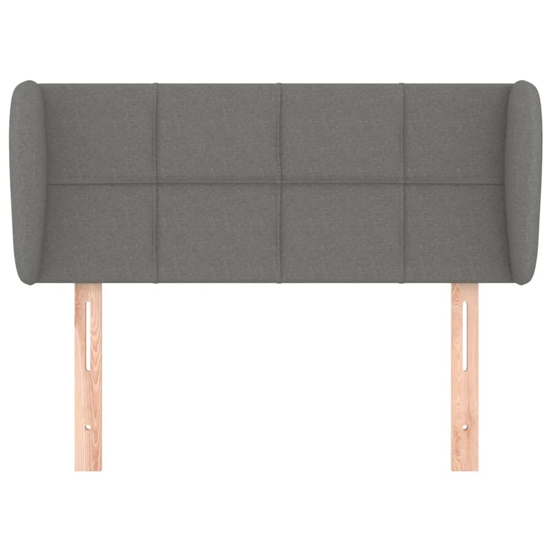 Tête de lit accessoire couchage chambre à coucher meuble avec rebord latéral 83 x 23 x 78/88 cm tissu gris foncé TDL0204882