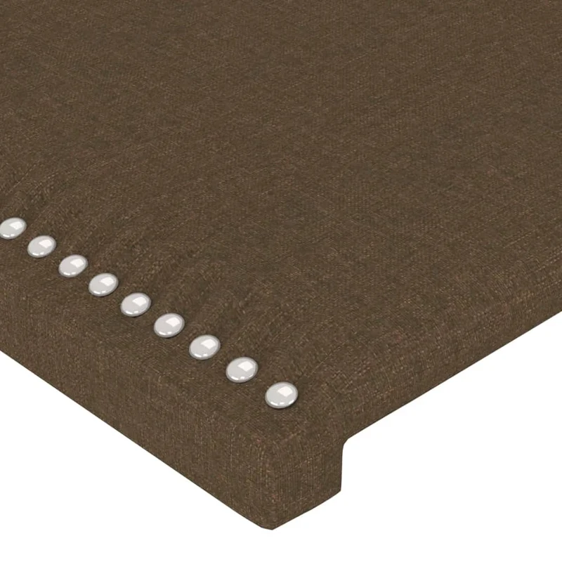 Tête de lit accessoire couchage chambre à coucher meuble à LED 103 x 16 x 78/88 cm tissu marron foncé TDL0200887