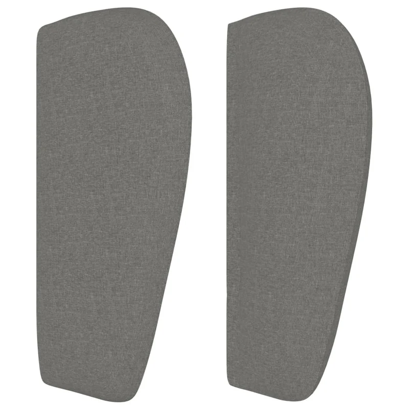 Tête de lit accessoire couchage chambre à coucher meuble avec rebord latéral 103 x 23 x 78/88 cm tissu gris foncé TDL0205035