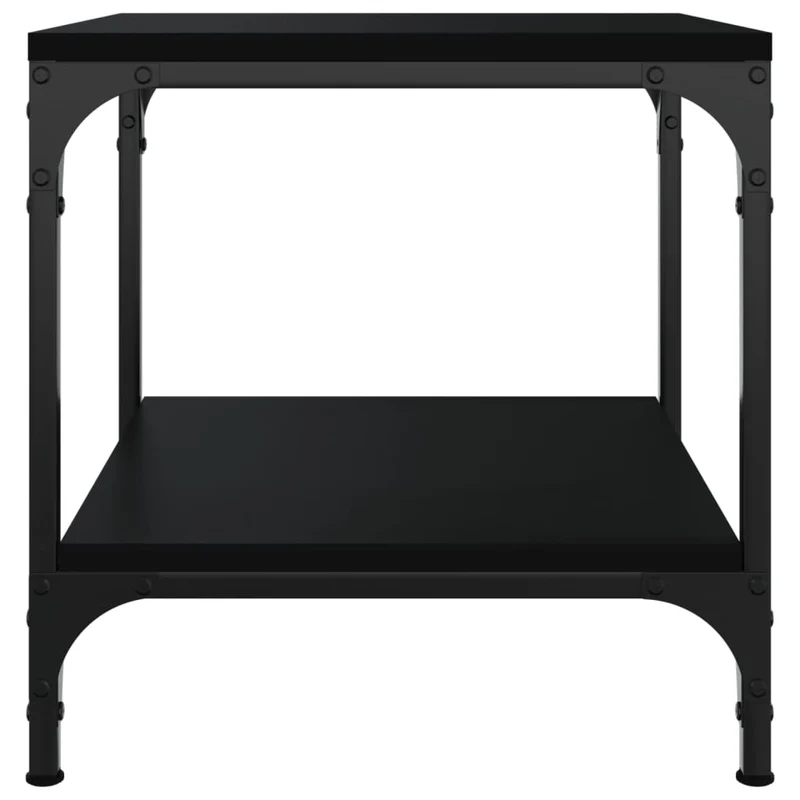Lot de 2 tables d'appoint 40 x 40 x 40 cm bois d'ingénierie noir DEC031313