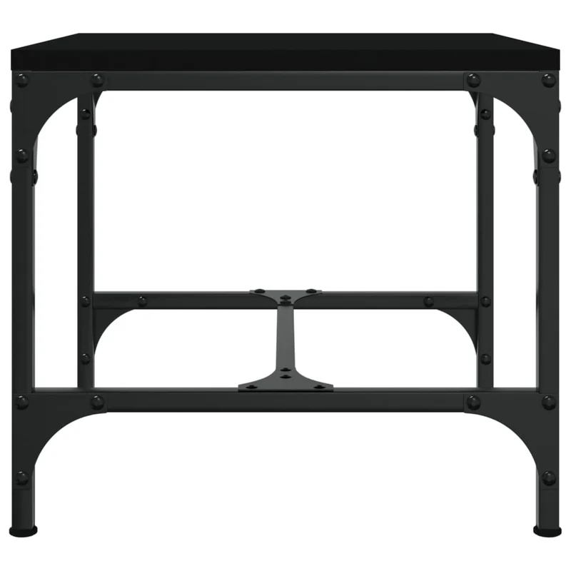 Lot de 2 tables d'appoint 40 x 40 x 35 cm bois d'ingénierie noir DEC031312