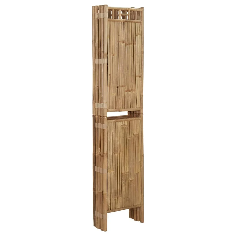 Paravent séparateur de pièce cloison 5 panneaux 200 x 180 cm en bambou marron DEC030935