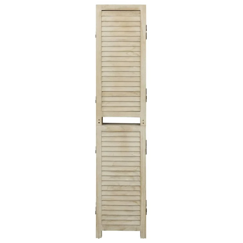 Paravent séparateur de pièce cloison 5 panneaux 175 x 165 cm en bois de paulownia brun DEC030925