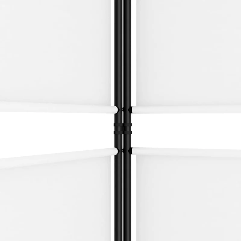 Paravent séparateur de pièce cloison 3 panneaux 150 x 180 cm en tissu blanc et fer DEC030739