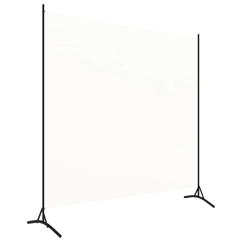 Séparateur de pièce cloison pliable 175 x 180 cm en tissu blanc DEC031143