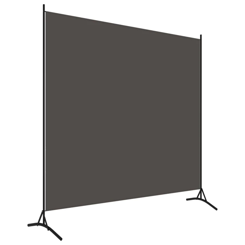 Séparateur de pièce cloison pliable 175 x 180 cm en tissu anthracite DEC031137