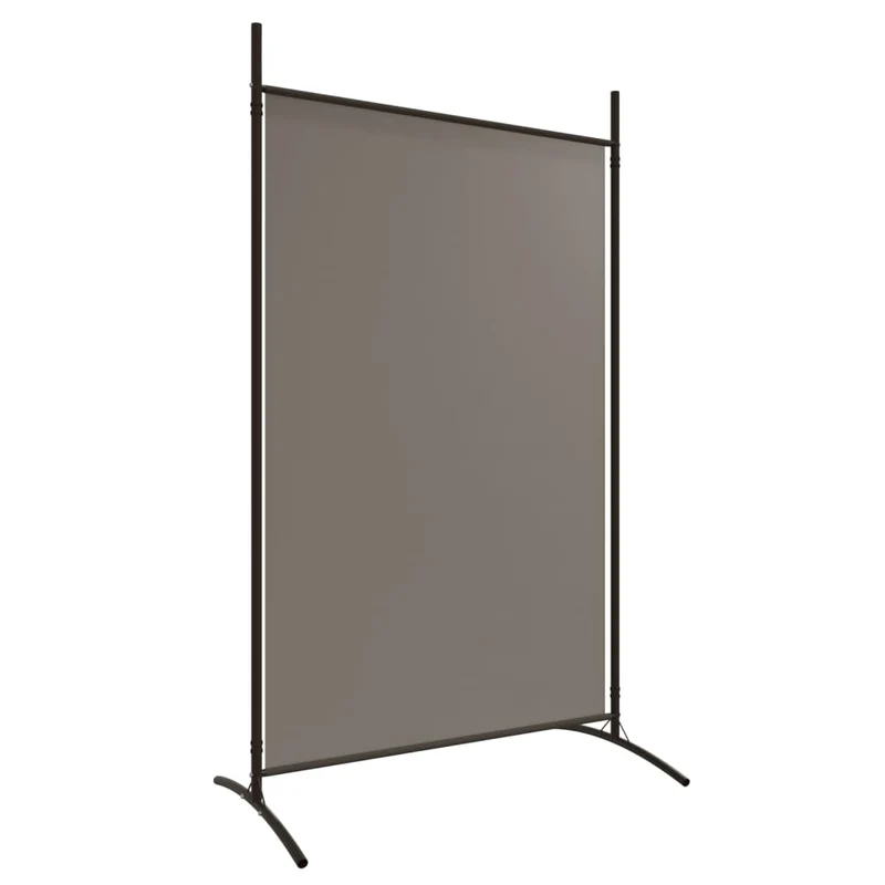 Séparateur de pièce cloison 5 panneaux 433 x 180 cm en tissu anthracite et fer DEC030933