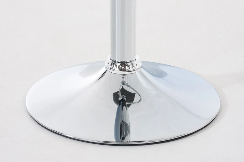 Tabouret de bar avec repose-pieds plastique gris piètement trompette 10_0001331