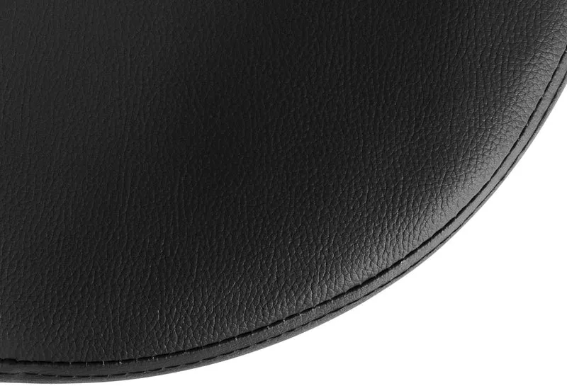 Lot de 2 tabourets de bar design simple avec assise en synthétique noir et cadre métal noir TDB10688