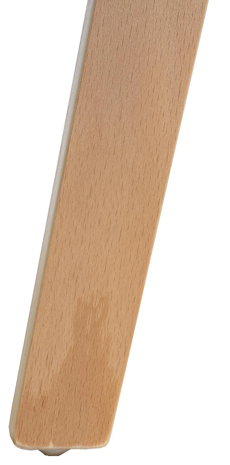 Chaise de bureau salle à manger visiteur design scandinave en bois clair et assise en PVC crème 10_0001907