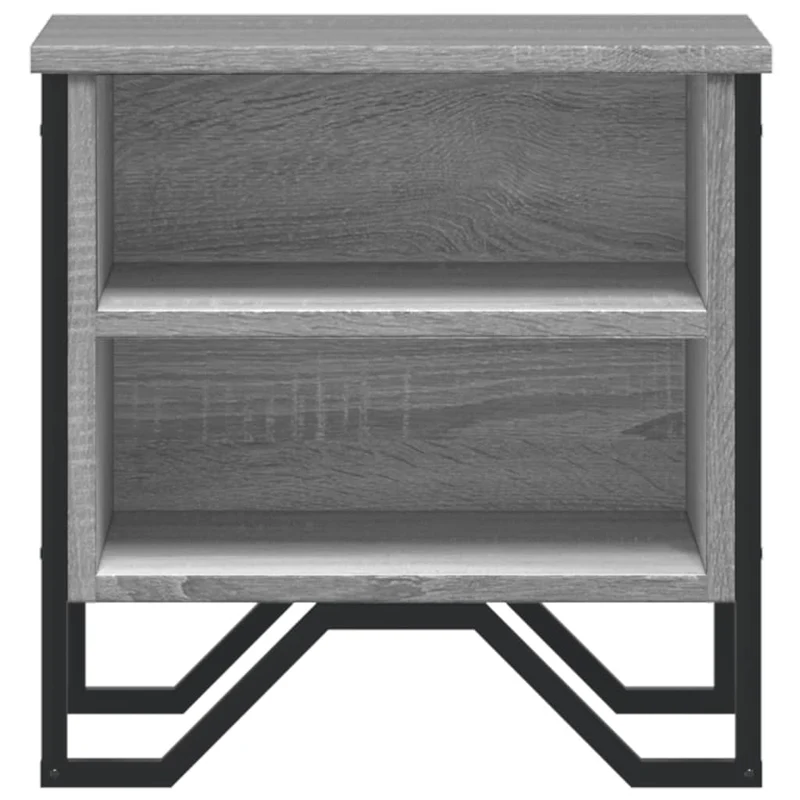 Table de chevet avec étagères 40 x 30 x 40 cm bois d'ingénierie gris DEC034600