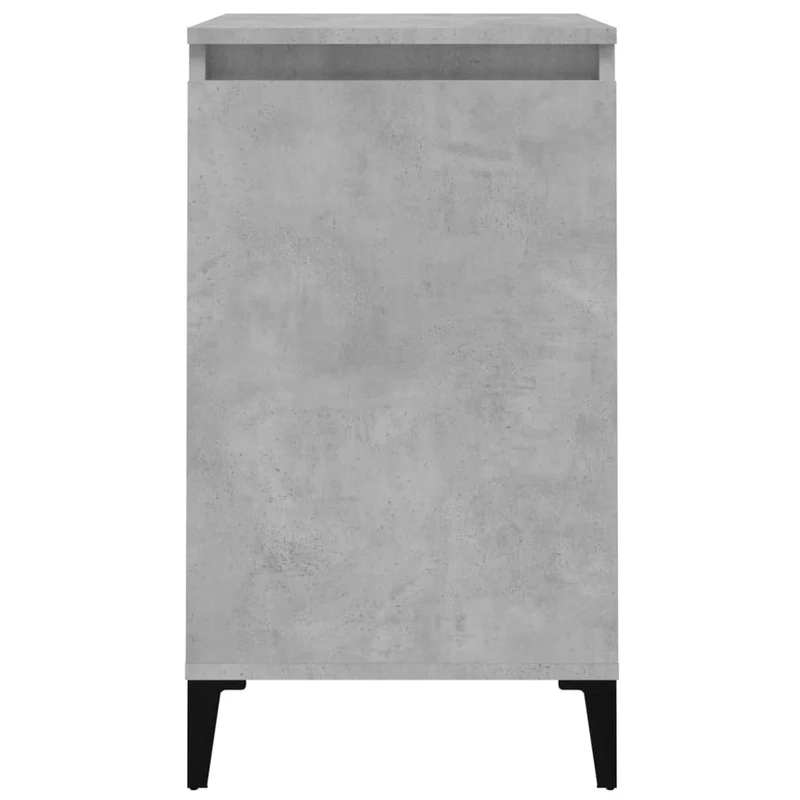 Table de chevet avec compartiment avec porte 40 x 35 x 70 cm bois d'ingénierie gris DEC034015