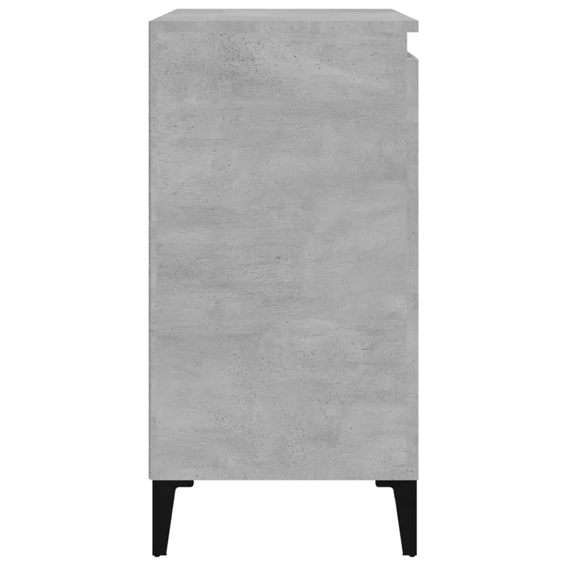 Table de chevet avec compartiment avec porte 40 x 35 x 70 cm bois d'ingénierie gris DEC034015