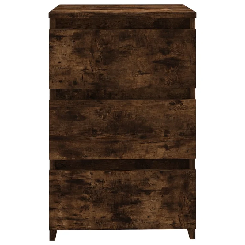 Table de chevet avec 3 tiroirs 40 x 35 x 62,5 cm bois d'ingénierie marron DEC033596