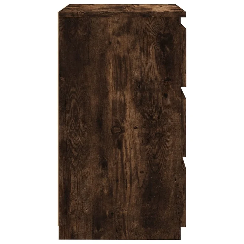 Table de chevet avec 3 tiroirs 40 x 35 x 62,5 cm bois d'ingénierie marron DEC033596