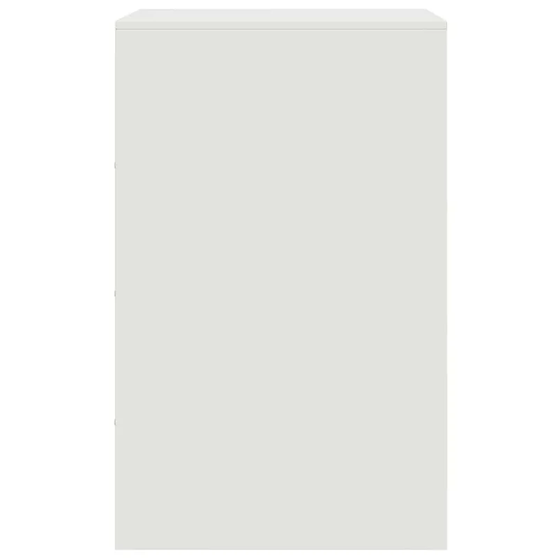 Table de chevet avec 3 tiroirs 34,5 x 39 x 62 cm acier blanc DEC033293