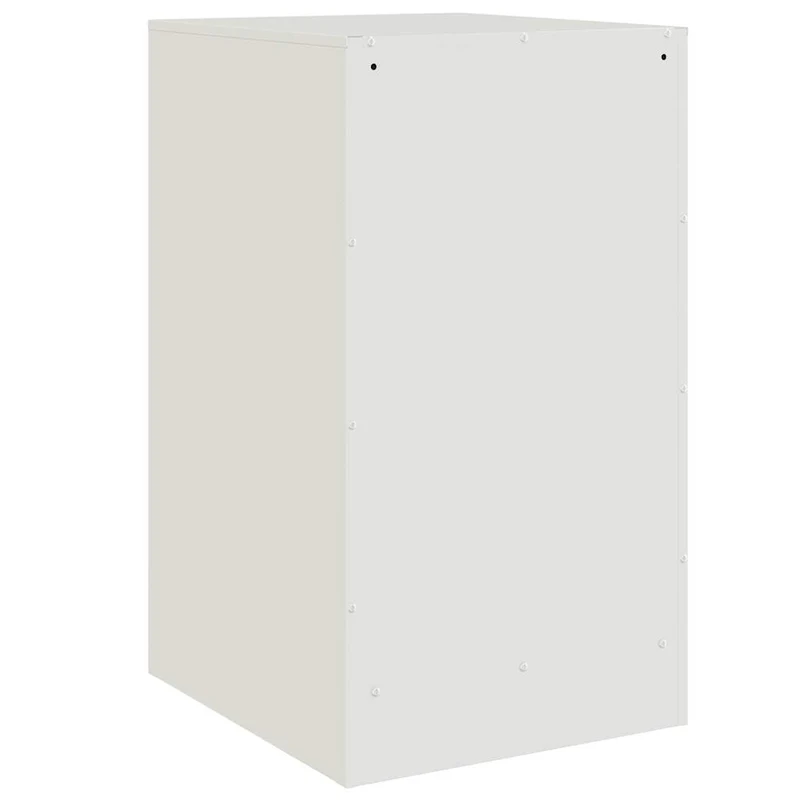 Table de chevet avec 3 tiroirs 34,5 x 39 x 62 cm acier blanc DEC033293