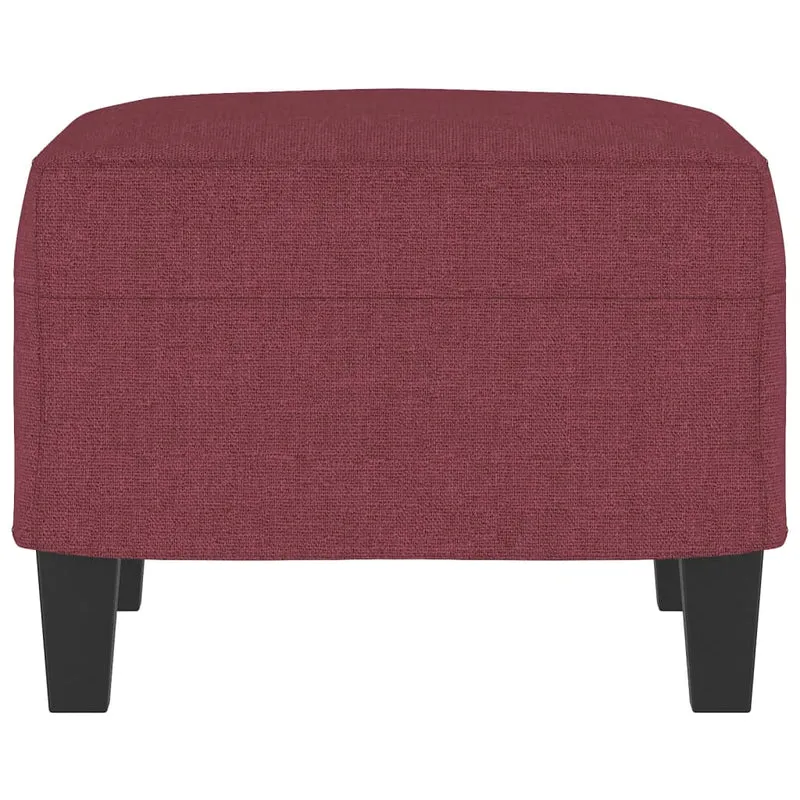 Repose-pieds tabouret bout de lit 60 x 50 x 41 cm tissu rouge DEC030582