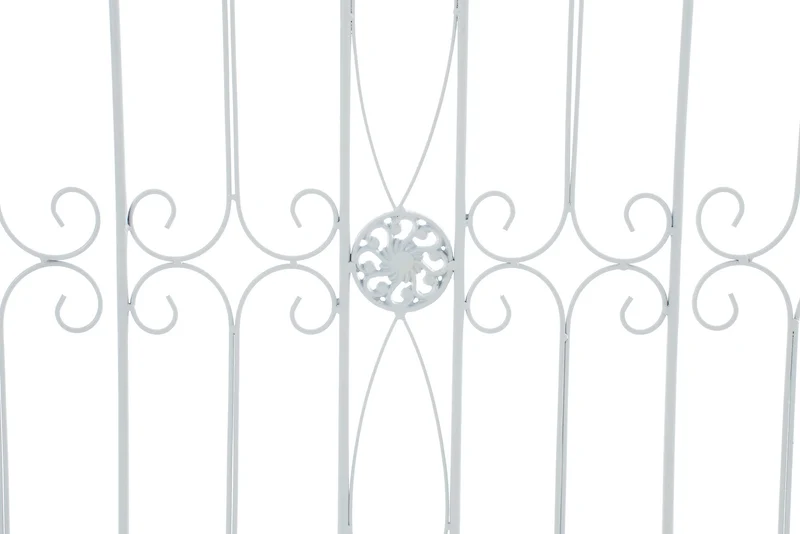 Clôture bordure de jardin 115x125 cm en métal blanc 10_0002951