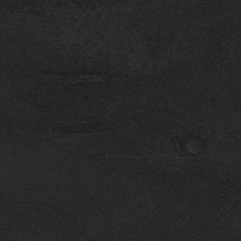 Table de chevet avec compartiment avec porte 40 x 33 x 46 cm bois de manguier noir DEC034413