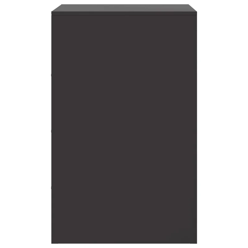 Table de chevet avec compartiment avec porte 34,5 x 39 x 62 cm acier noir DEC034351