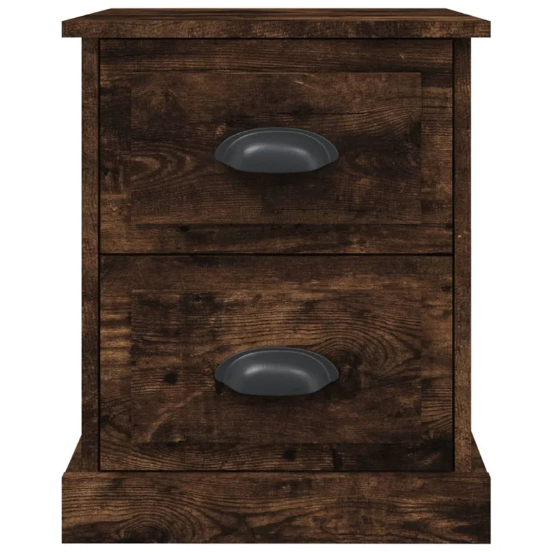Table de chevet avec tiroirs 39 x 39 x 47,5 cm bois d'ingénierie marron DEC033549