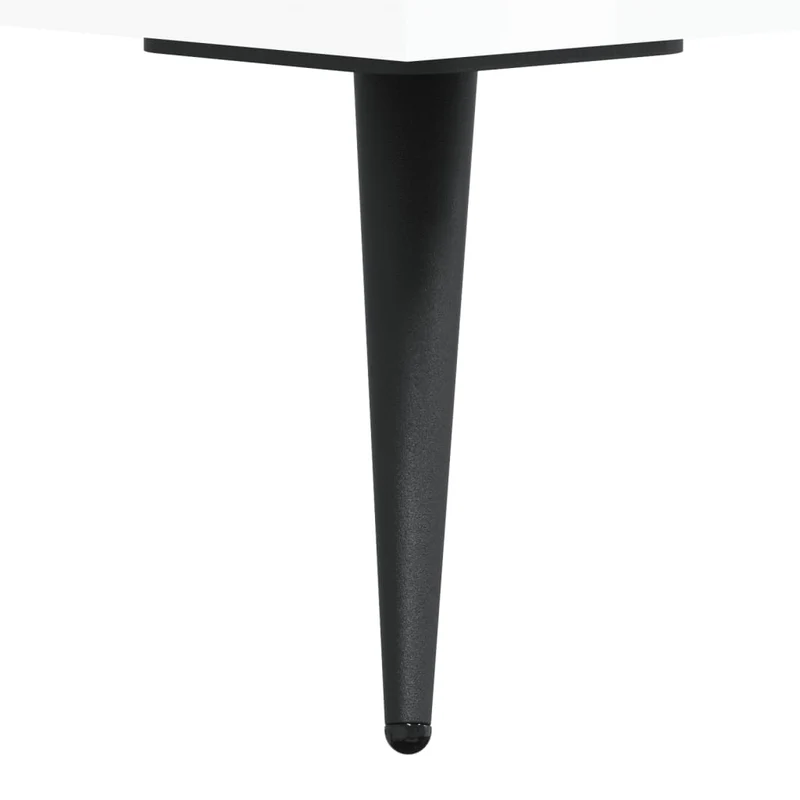 Table de chevet avec 3 tiroirs 40 x 40 x 66 cm bois d'ingénierie blanc brilliant DEC033497
