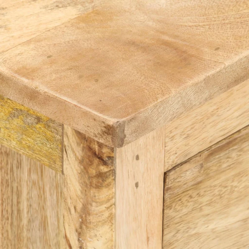 Table de chevet avec 3 tiroirs 45 x 35 x 60 cm bois de manguier DEC033020