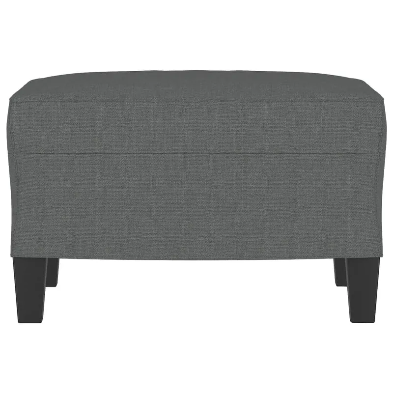 Repose-pieds tabouret bout de canapé 60 x 50 x 41 cm tissu gris DEC030301
