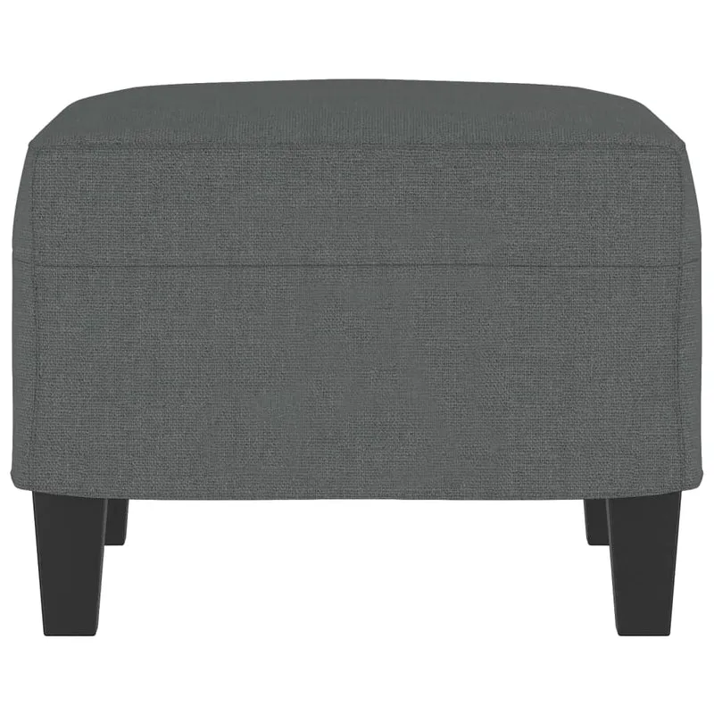 Repose-pieds tabouret bout de canapé 60 x 50 x 41 cm tissu gris DEC030301