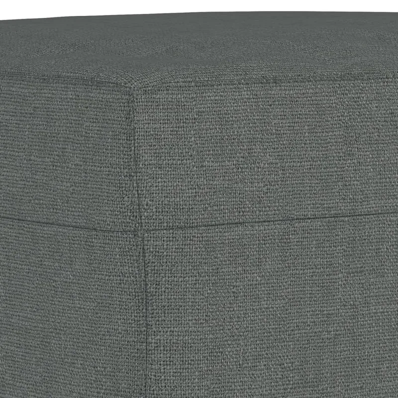 Repose-pieds tabouret bout de canapé 60 x 50 x 41 cm tissu gris DEC030301