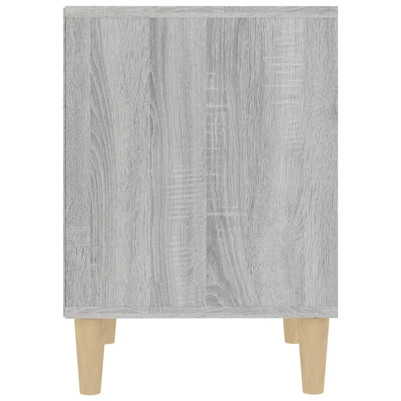 Table de chevet avec compartiment ouvert 40 x 35 x 50 cm bois d'ingénierie gris DEC034617