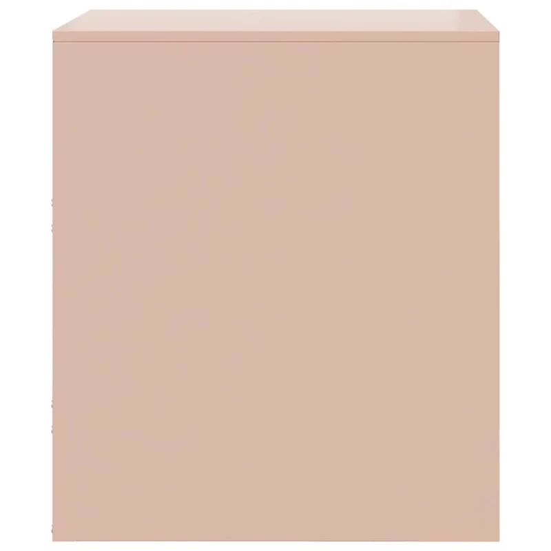 Table de chevet avec tiroirs 34,5 x 39 x 44 cm acier rose DEC034547