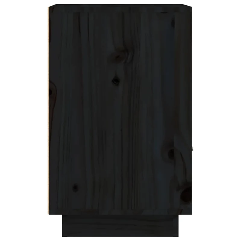 Table de chevet avec 2 compartiments et porte 40 x 34 x 55 cm bois de pin noir DEC034421