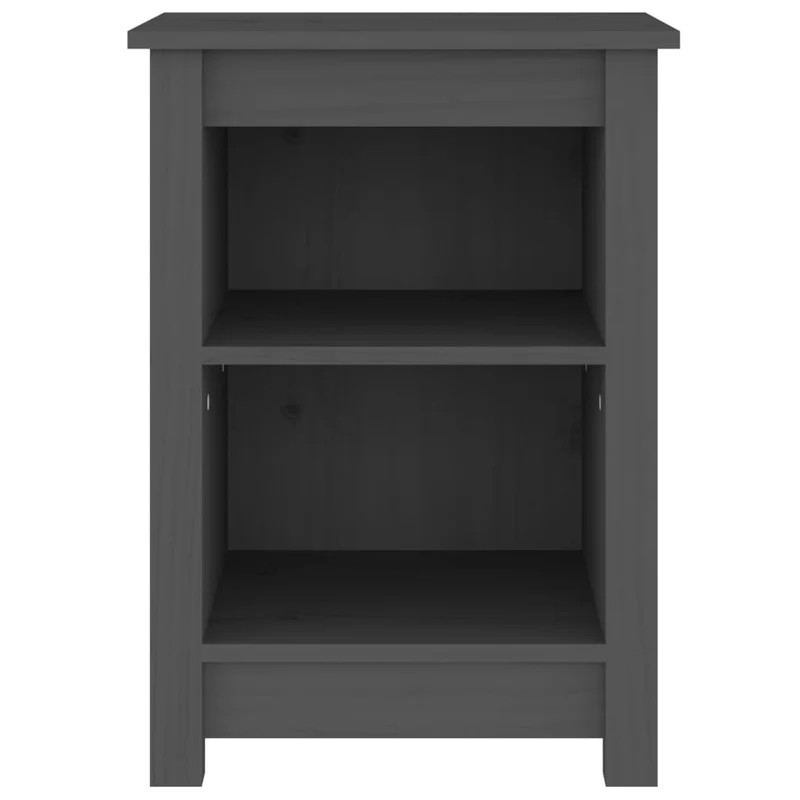 Table de chevet avec compartiment ouvert 40 x 35 x 55 cm bois de pin gris DEC033951