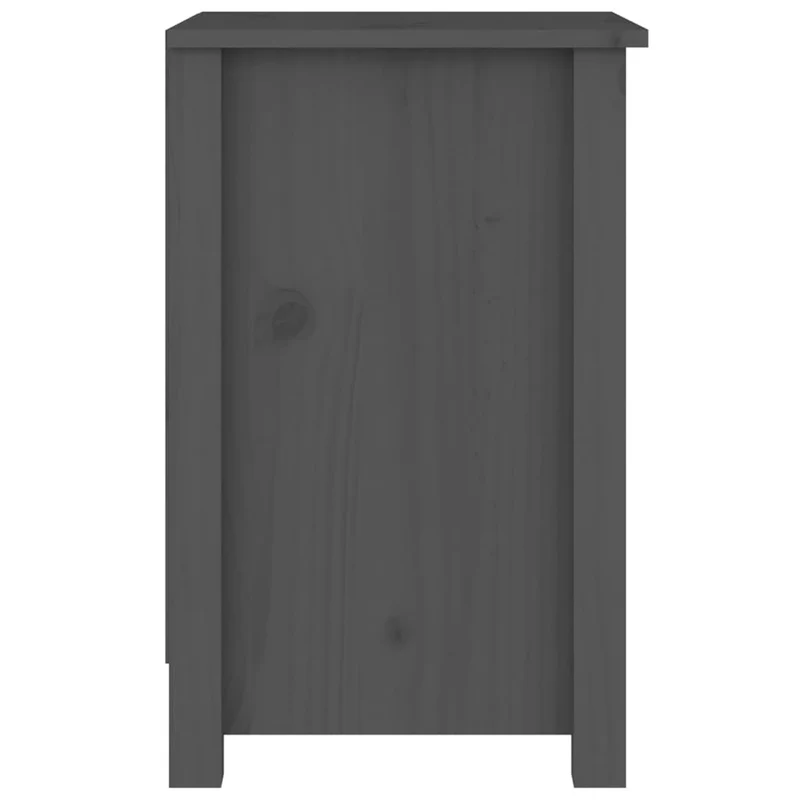 Table de chevet avec compartiment ouvert 40 x 35 x 55 cm bois de pin gris DEC033951
