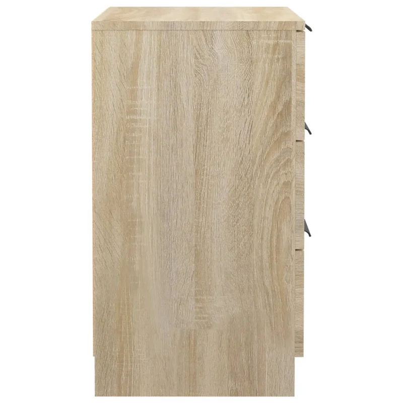 Table de chevet avec 3 tiroirs 40 x 36 x 65 cm bois d'ingénierie couleur chêne DEC033849