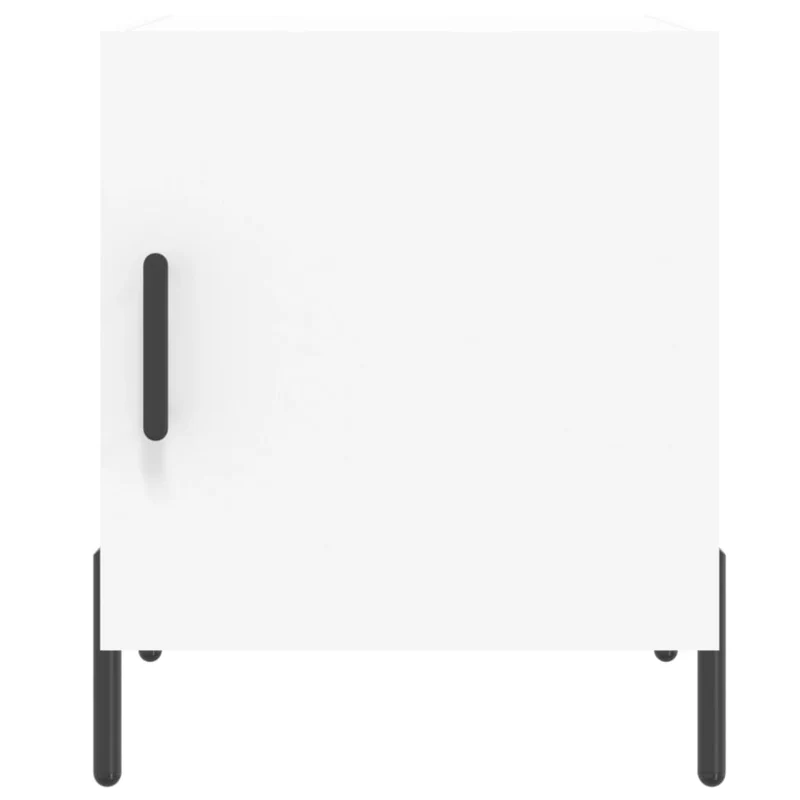 Table de chevet avec compartiment avec porte 40 x 40 x 50 cm bois d’ingénierie blanc DEC033389