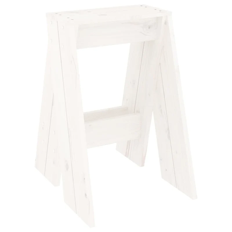 Tabouret assise siège de cuisine design simple 40 x 40 x 60 cm bois de pin blanc DEC026404