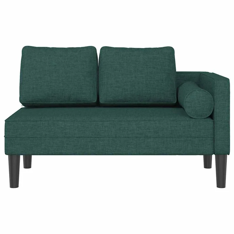 Méridienne chaise longue canapé pour intérieur avec coussins en tissu vert vert DEC026104