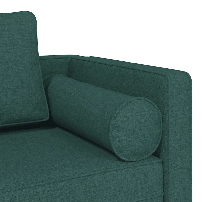 Méridienne chaise longue canapé pour intérieur avec coussins en tissu vert vert DEC026104