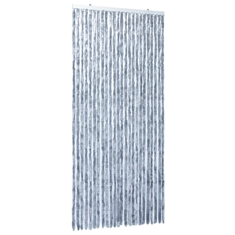 Rideau contre insectes moustiquaire Argenté 100x220 cm Chenille DEC022189