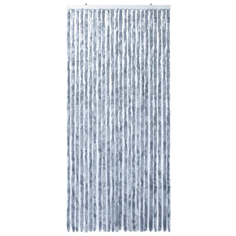 Rideau contre insectes moustiquaire Argenté 100x220 cm Chenille DEC022189