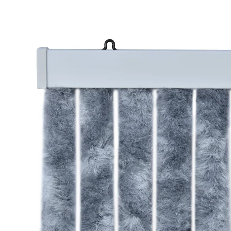 Rideau contre insectes moustiquaire Argenté 100x220 cm Chenille DEC022189